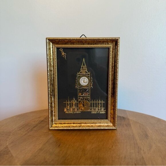 L Kersh of London Horological Collage Art Signed Big Ben Locomotive  Rolls Royce - Picture 2 of 14